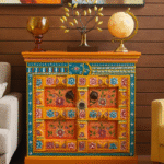 Antique door and hand painting side board