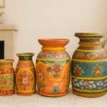 Heritage Bloom Hand-Painted Vase Set