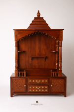 Handcrafted Wooden Temple  with Traditional Carvings - Image 2