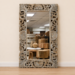Hand-Carved Mirror Frame