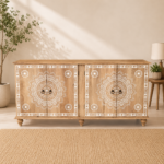 Mango Wood Hand Carved Side Board