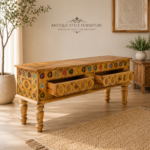 Brass & Tile Fitted Console Table - Image 2