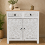 Mango Wood Carving Sideboard
