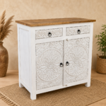 Mango Wood Carving Sideboard - Image 2