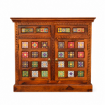 Shesham Wood Sideboard with Tile Fitting