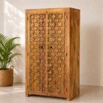 Handcrafted Carved Wooden Wardrobe