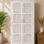 Hand Carved Floral Wardrobe