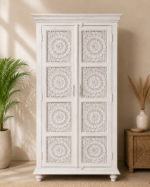Hand Carved Floral Wardrobe