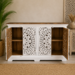 Mango Wood Hand-Carved Sideboard - Image 2