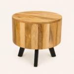 Artisan Round Mango Wood Coffee Table Set - Image 3