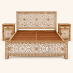 Wooden Bed With 2 Bed Sides - Image 2