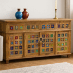 Mango Wood Tile Fitting Side Board