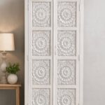 Mango Wood Carving Almirah