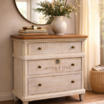 Classic Wooden Chest of Drawers with Antique Finish