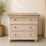 solid wood 3-drawer chest