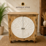 White Tree Carved Cabinet