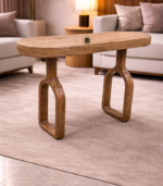Cane Designed Wooden Console Table