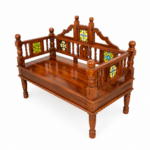 Shesham 2 Seater Sofa With Table - Image 2
