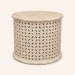 Ivory Bloom Mango Wood Side Table - Image 2