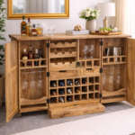 Mango Wood Hand Painted Folding Bar Counter