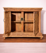 Mango Wood Hand Carved Side Board - Image 2