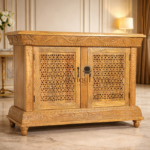 Mango Wood Hand Carved Side Board