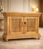 Mango Wood Hand Carved Side Board