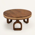Artisan Coffee Table with Cane Detail