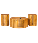 Louvre Slatted Coffee Table Set - Image 2