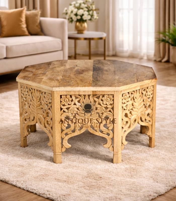 ASF227 Carved Coffee Table - Image 1
