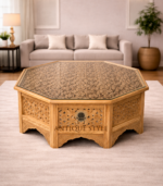 Octagon Coffee Table with Glass