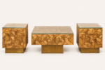 Mosaic Coffee Table Set with Glass