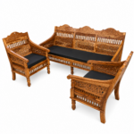 Rajwadi Sheesham Sofa Set (3+1+1 Seater)