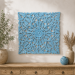 Azure Mandala Wall Panel