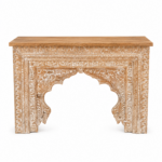 Hand-carved entryway console table