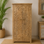 Mandala Floral Wooden Almirah