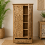 Mandala Floral Wooden Almirah - Image 2