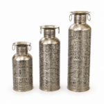 Vintage Silver Cutwork Lantern Set of 3 - Image 2
