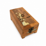 Vintage Wooden Shaving Box with Mirror - Image 2