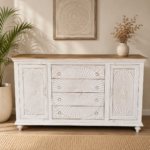 Sunburst Carved Sideboard