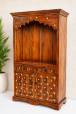 Artisan Brass Wooden Mandir - Image 2