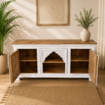 Mandala Whitewashed TV Unit - Image 2
