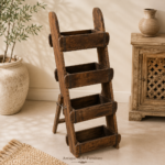 Antique Wooden 4-Tier Kitchen Tray Stand - Image 2