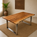 Live Edge Solid Wood Dining Table - Image 2