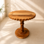 Round Teak Wood Side Table