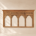 Hand-Carved Wooden Wall Panel - Image 2