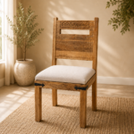Hand-Carved Solid Wood Dining Chair