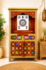 Brass & Tile fitted Om Mandir