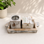 Whitewashed Wooden Serving Tray