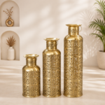 Vintage Silver Cutwork Lantern Set of 3
